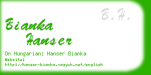 bianka hanser business card